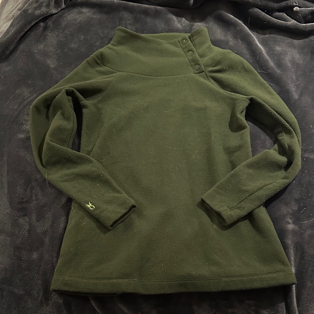 Olive Green Fleece Pullover